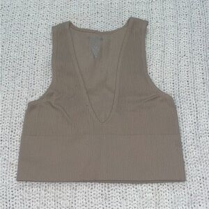 Tan Sleeveless Women's Top